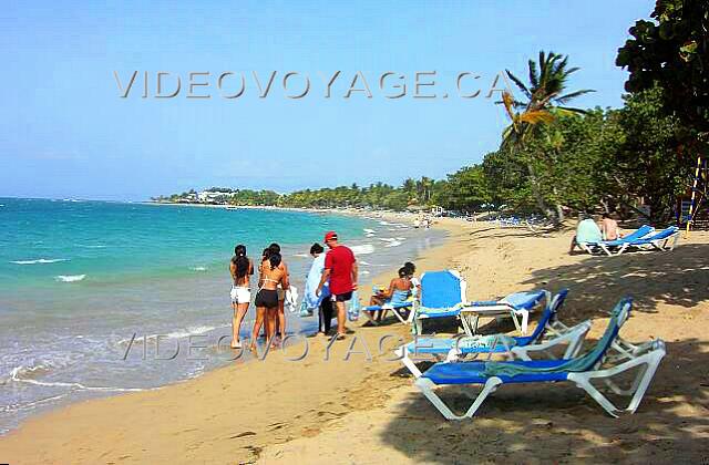 Republique Dominicaine Puerto Plata Holiday Village Golden Beach Du coté est la situation est similaire mais la largeur de la plage demeure presque toujours la même jusqu'a l'hôtel playa Naco.