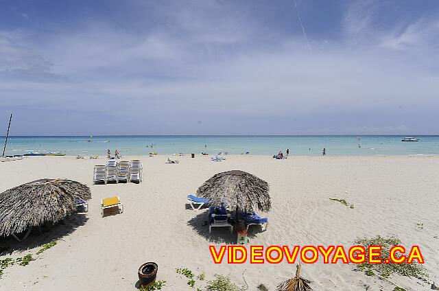 Cuba Varadero Barcelo Arenas Blancas A deep beach, white sand, palapas and loungers, ...