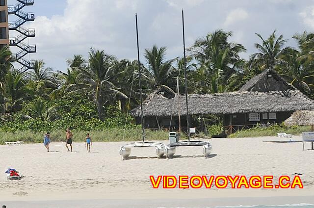 Cuba Varadero Bellevue Puntarena Playa Caleta Resort Catamarans on the beach, water sports are popular enough to Puntarena Hotel.