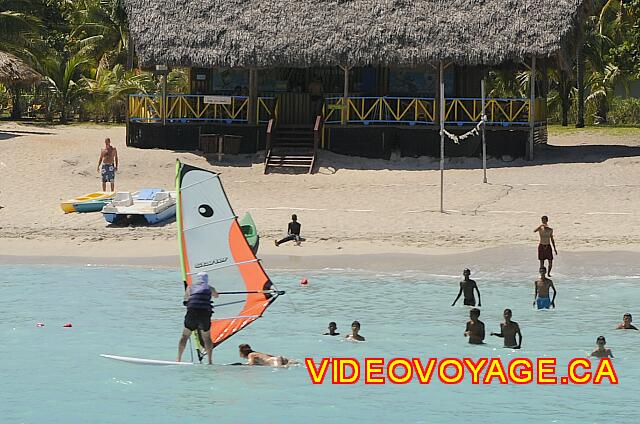 Cuba Varadero Villa Tortuga A regular windsurfing in front of the beach bar.