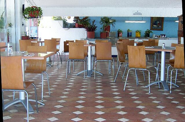 Mexique Cancun Maya Caribe The small dining room inside.