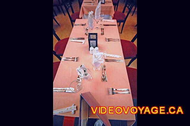 Mexique Cancun Riu Caribe La presentación de las tablas.