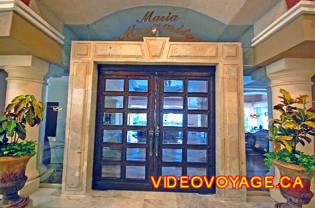 Mexique Cancun Riu Caribe La entrada del restaurante de la cocina mexicana tarjeta.