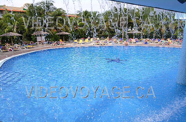 Cuba Cayo Guillermo Iberostar Daiquiri Under the waterfall of the main pool bar.