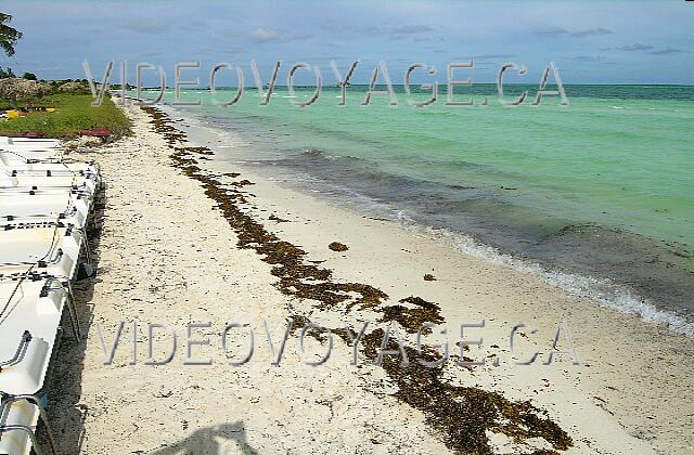 Cuba Cayo Guillermo Iberostar Daiquiri La plage dans le secteur ouest du site, là où se trouve le centre nautique. Les vagues ne sont pas très grosses, car le vent est normalement perpendiculaire à la plage.