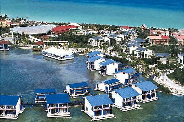 Cuba Cayo-Coco Melia Cayo-Coco An aerial view of the site. Above the beach, the lagoon bottom, left the reception.