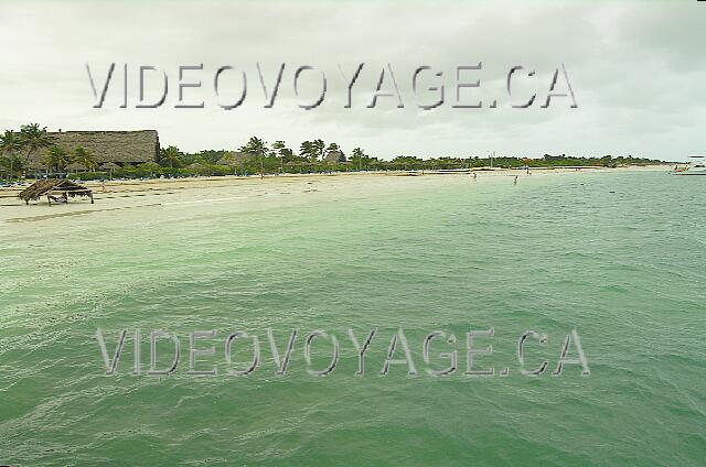 Cuba Cayo Guillermo Melia Cayo Guillermo El lado oeste de la playa. La baja pendiente, cerca de la profundidad de borde y algas marinas poco profundas impide nadar con la marea baja.