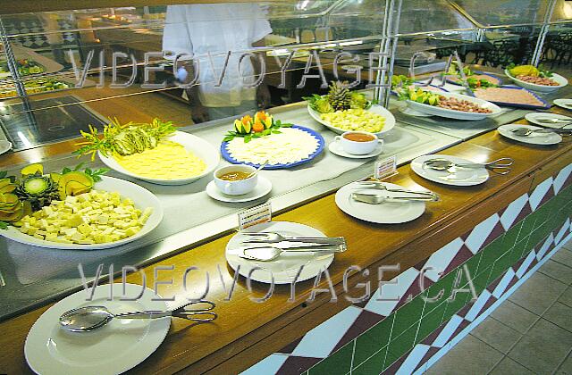 Cuba Cayo-Coco Hotel Playa Coco A selection of cheese and cold cuts keep on a refrigerated shelf.