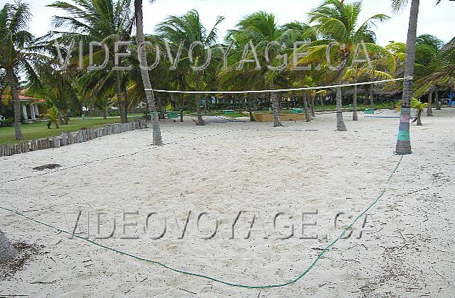 Cuba Cayo Guillermo Sol Cayo Guillermo The volleyball court near the beach.