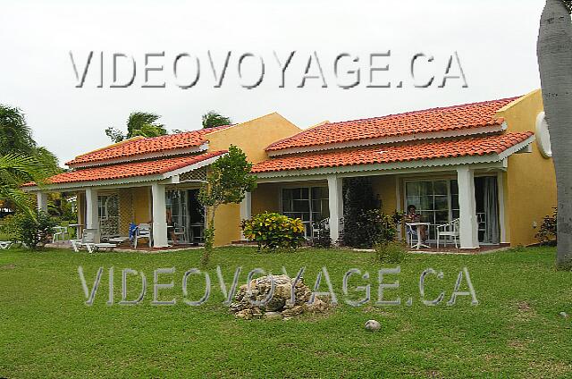 Cuba Cayo Guillermo Sol Cayo Guillermo The terraces of one-story buildings.