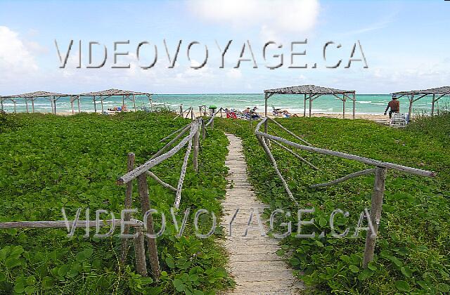 Cuba Cayo-Coco TRYP Cayo-Coco Una pequeña pasarela de madera para acceder a la playa.