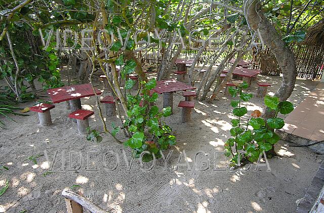 Cuba Cayo-Coco TRYP Cayo-Coco A few tables outside.