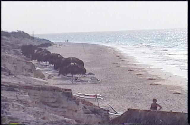 Cuba Cayo Largo Ole Playa Blanca La larga playa hacia el este en 2005, pero poco profunda, sobre todo en verano.