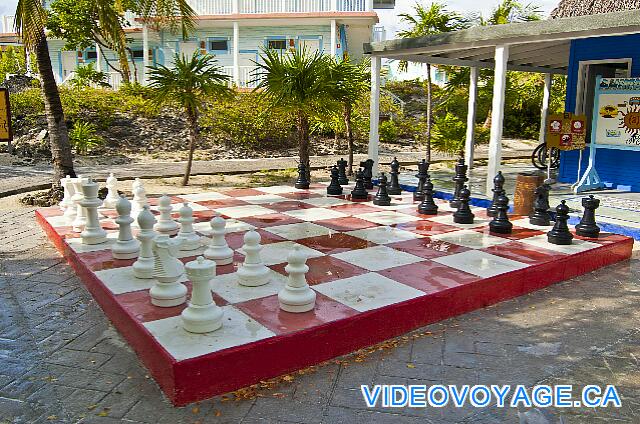 Cuba Cayo Largo Sol Cayo Largo A giant chess set before the club house.