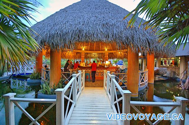 Cuba Cayo Largo Sol Cayo Largo El bar del vestíbulo en el centro de un estanque artificial.