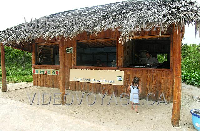 Cuba Guardalavaca Blau Costa Verde La cabina de la animación en la playa.