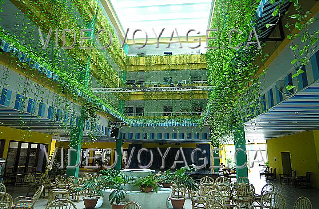 Cuba Guardalavaca Blau Costa Verde The stage show is set in a beautiful Atrium. The lobby bar is to the left.