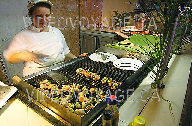 Cuba Guardalavaca Playa Costa Verde Skewers on the grill.