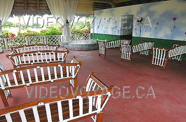 Cuba Guardalavaca Playa Pesquero With benches for guests.