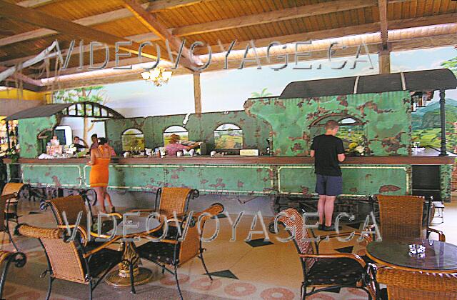 Cuba Guardalavaca Playa Pesquero Another portion of the Lobby bar shaped railway wagon.