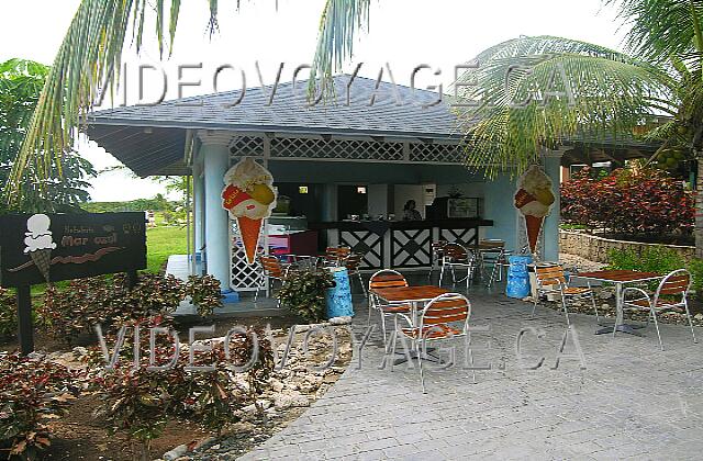 Cuba Guardalavaca Playa Pesquero La barra de crema de helado! El helado de Cuba es reconocida por su excelencia. Durante nuestra visita, no había bocina. El helado se vertió en un vaso pequeño de plástico y se proporcionó una cuchara de plástico.