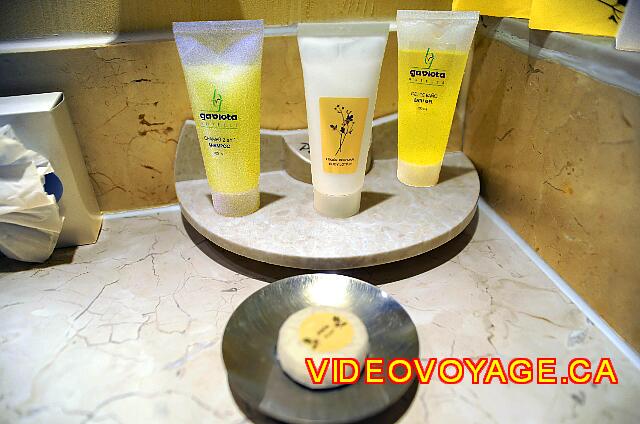 Cuba Guardalavaca Playa Pesquero The personal care products on the counter in the room bath.