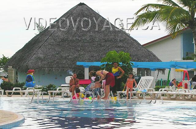 Cuba Guardalavaca Playa Pesquero Children having fun in the pool.