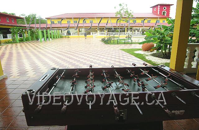 Cuba Guardalavaca Memories Holguin Beach Resort A soccer table games. The building at the bottom of the Lobby.