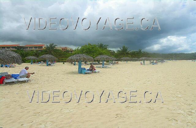 Cuba Guardalavaca Sol Rio De Luna Y Mares A good distance between each umbrellas, ranged in depth of several umbrella. So much space on the beach.