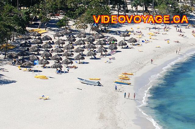 Republique Dominicaine Puerto Plata Iberostar Costa Dorada Umbrellas grouped on a length of 50 meters.