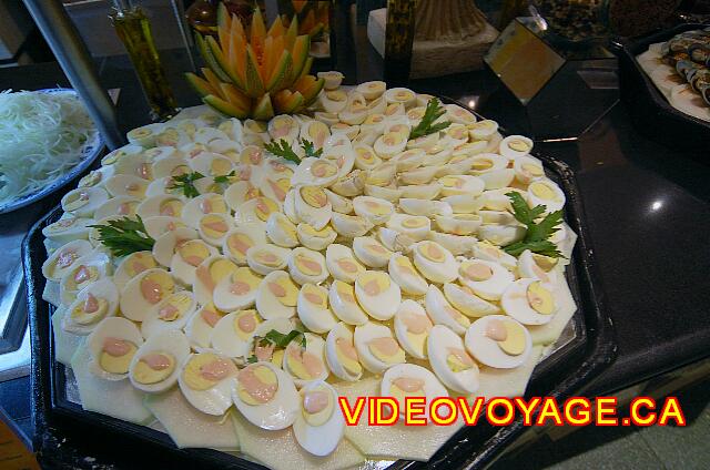 Republique Dominicaine Puerto Plata Iberostar Costa Dorada Eggs on a chilled plate.