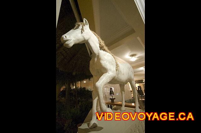 Republique Dominicaine Puerto Plata Iberostar Costa Dorada One of the horses at the rear of the lobby.