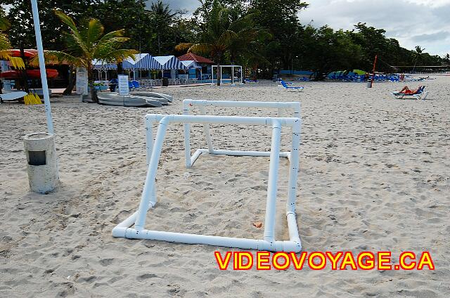 Republique Dominicaine Puerto Plata Viva Playa Dorada Metas para el fútbol en la playa.