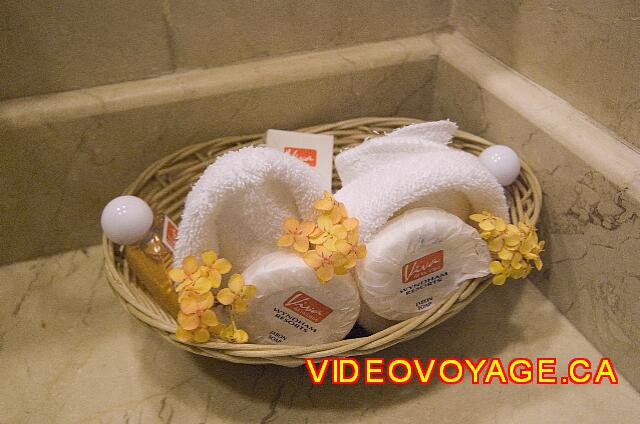 Republique Dominicaine Puerto Plata Viva Playa Dorada The personal care products with washcloths.