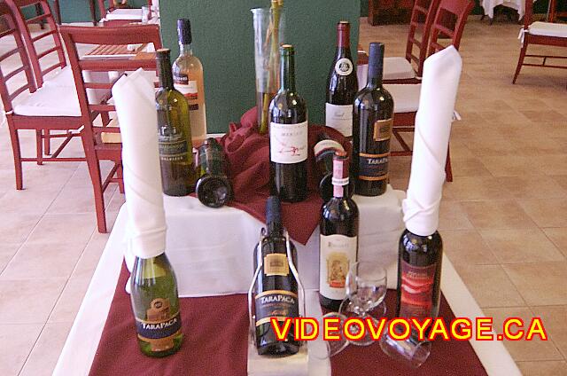 Republique Dominicaine Puerto Plata Viva Playa Dorada At the entrance of the restaurant Bambu card, a wine choice.