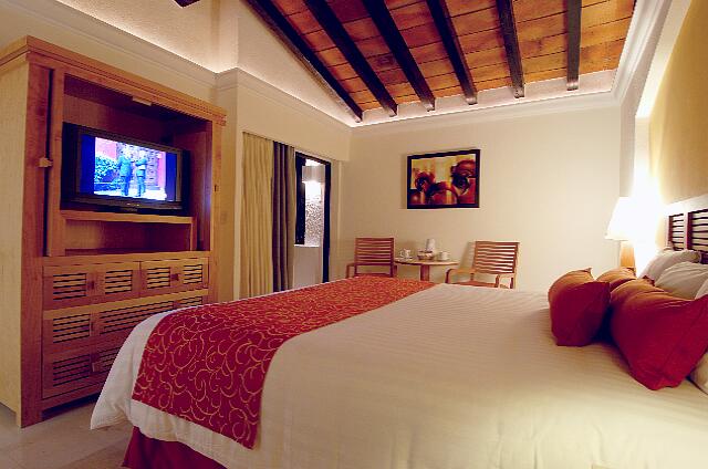 Mexique Puerto Vallarta Buenaventura Grand El dormitorio de la suite junior no tiene necesariamente que no hay balcón en la habitación.