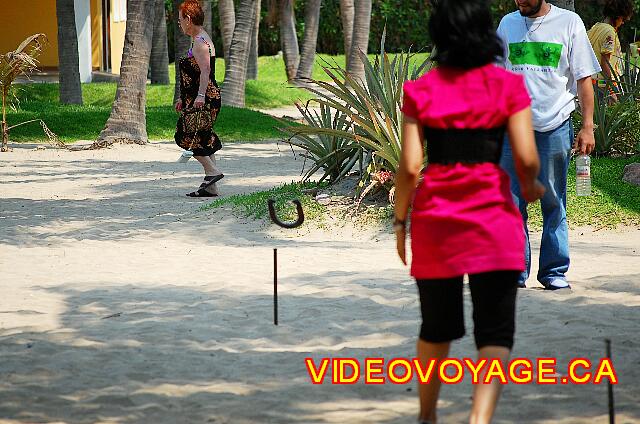 Mexique Nuevo Vallarta Riu Jalisco The horseshoe shooting on the beach.
