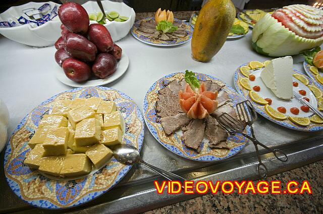 Mexique Nuevo Vallarta Riu Jalisco mantequilla, limón, queso, embutidos y frutas