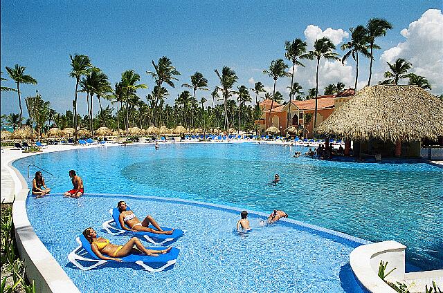 Republique Dominicaine Punta Cana Gran Bahia Principe Une partie de la piscine moins profonde.