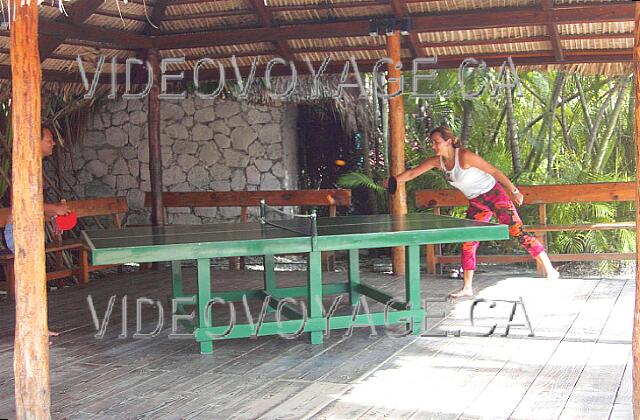 Republique Dominicaine Punta Cana Barcelo Bavaro Palace Deluxe Una mesa de ping-pong en la piscina.