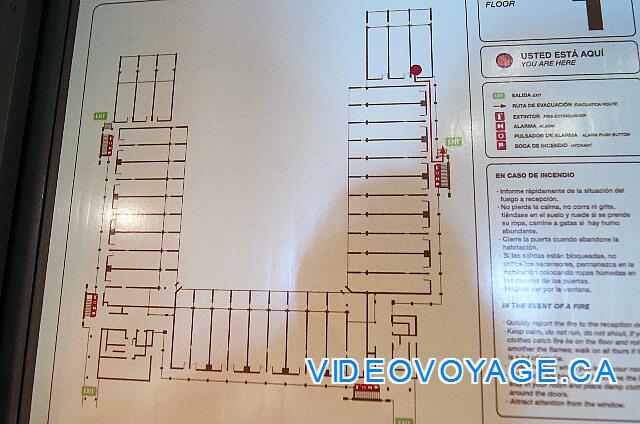 Republique Dominicaine Punta Cana Barcelo Bavaro Palace Deluxe A map of one of the buildings that habritent rooms.