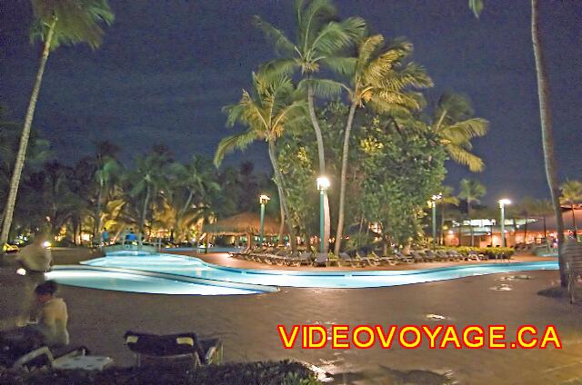 Republique Dominicaine Punta Cana Barcelo Bavaro Caribe The pool at night.