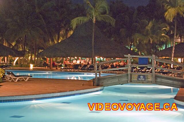 Republique Dominicaine Punta Cana Barcelo Bavaro Caribe The bridge in the background and the pool bar.