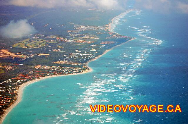 Republique Dominicaine Punta Cana Punta Cana An aerial view high altitude from the beach to the south ...