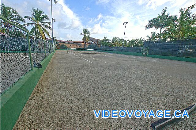 Republique Dominicaine Punta Cana Club Caribe A second floodlit tennis court.