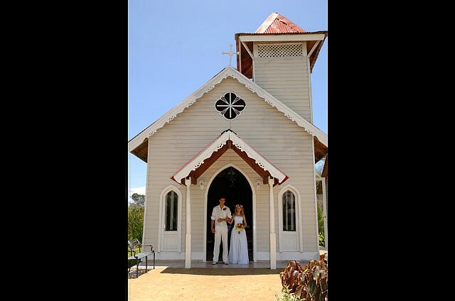 Republique Dominicaine Punta Cana Club Caribe The small church at a wedding.