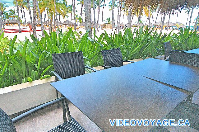 République Dominicaine Punta Cana Catalonia Bavaro Several tables on the beach.