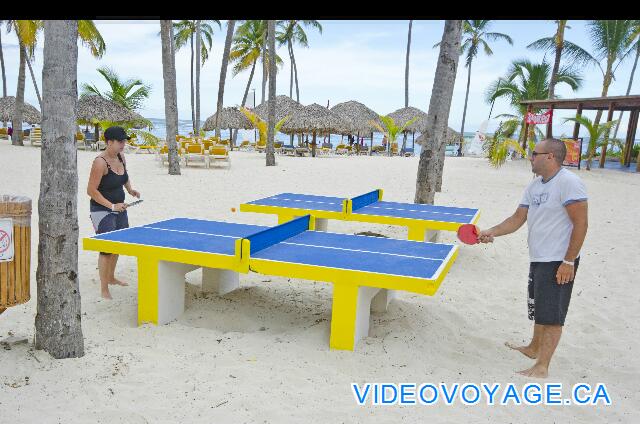 République Dominicaine Punta Cana Catalonia Bavaro Royal Ping pong tables on the beach