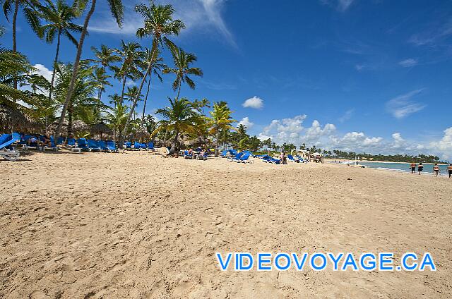 République Dominicaine Punta Cana Dreams Punta Cana Parfois une assez grande distance entre les palapas et l'océan.