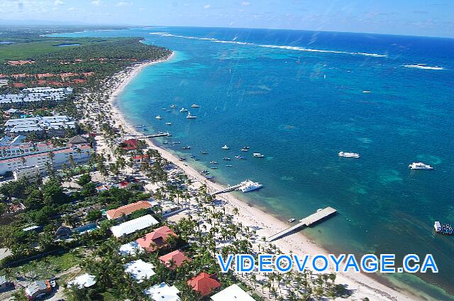 République Dominicaine Punta Cana Dreams Palm Beach Una vista aérea de la playa hacia el sur ...